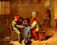 Card playing peasants in the tavern, 1630-1640, Alte Pinakothek